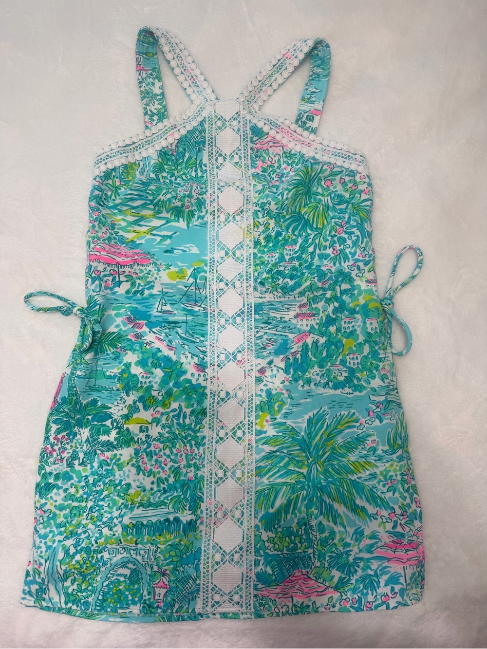 NWT Lilly Pulitzer Ryder Romper in Gustavia Green Sunshine City